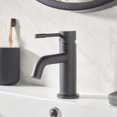 Bristan Mila Basin Mixer Tap in Black Finish