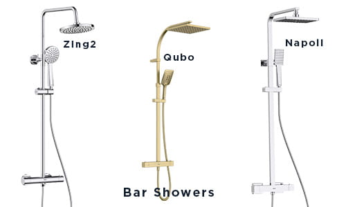 Bristan New Range of Bar Showers