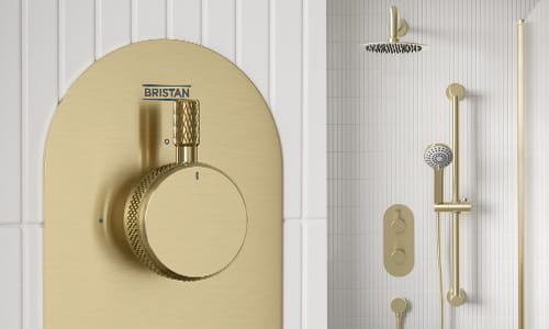Bristan Molida Recessed Showers in Brushed Brass Finish