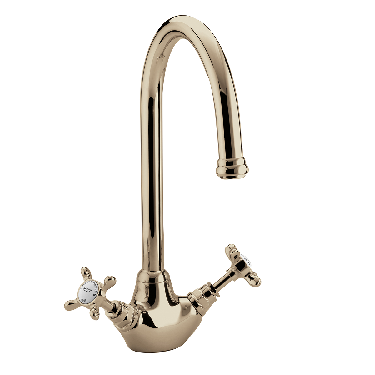 1901 Easyfit Sink Mixer Gold | Kitchen Taps | Bristan